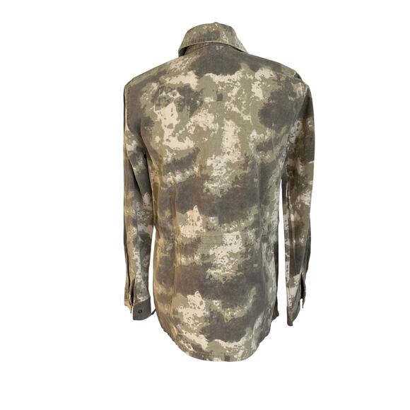 Mystree Jacket Women's Size Small Green Camo Camouflage Drawstring Buttons NWT - Picture 5 of 7